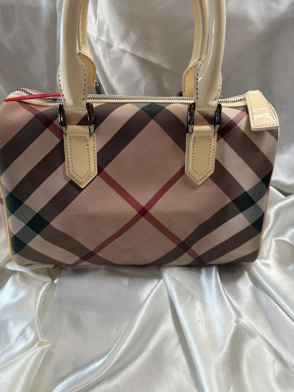 Burberry Boston Supernova Check Bowler Top Handle