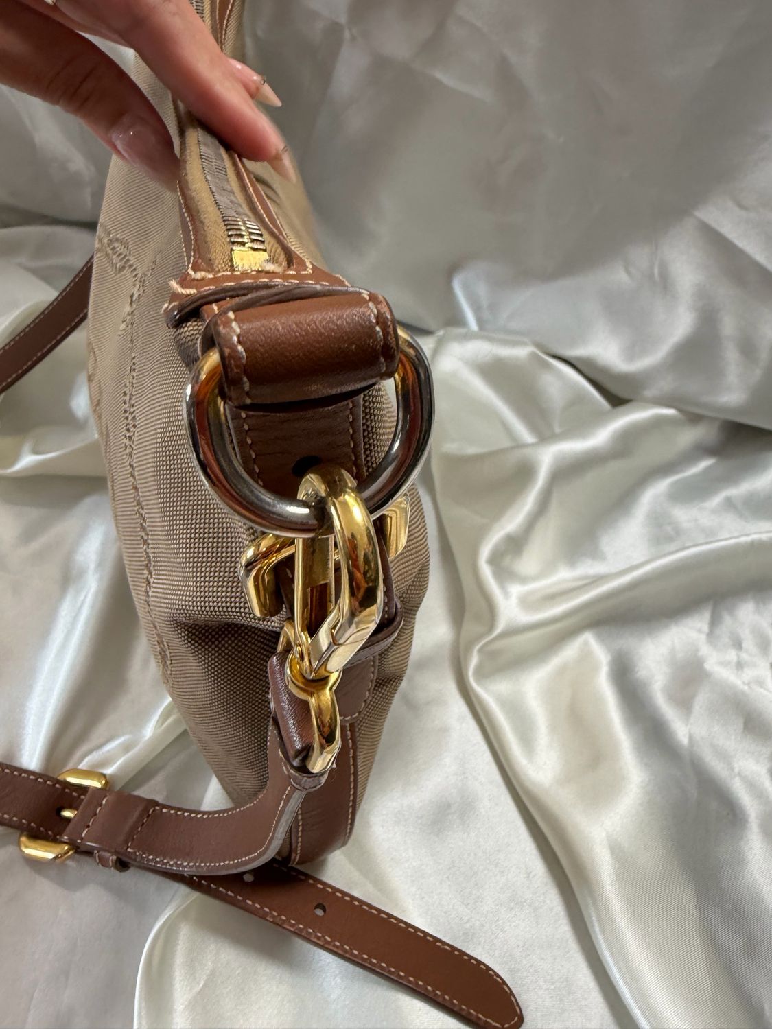 Prada Jacquard Logo Crossbody Sling