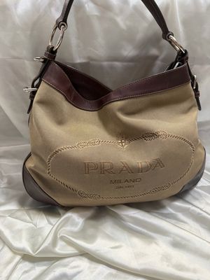 Prada Jacquard Canvas Hobo Shoulder 