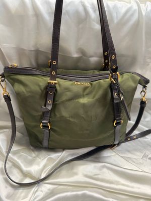 Prada Saffiano Tessuto Nylon Jacquard Sling