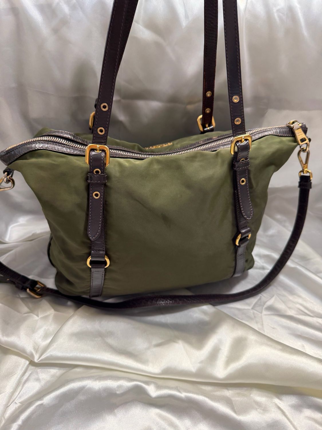 Prada Saffiano Tessuto Nylon Jacquard Sling