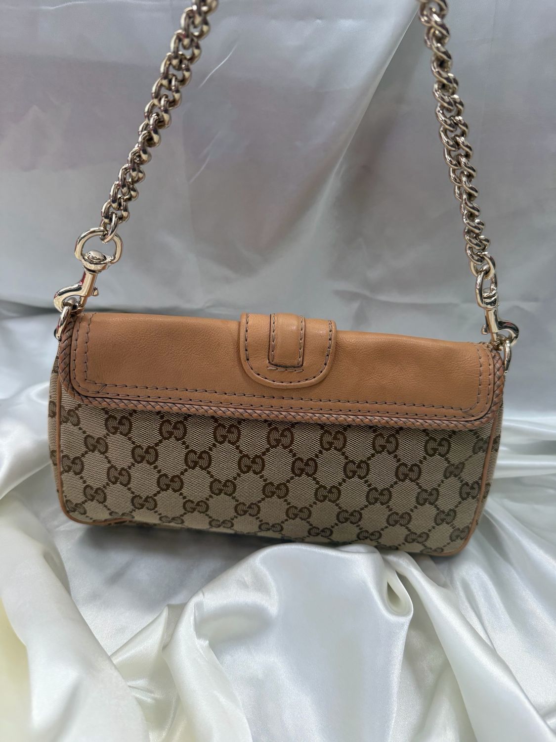 Gucci Marrackech Flap Clutch Hobo Shoulder in Brown