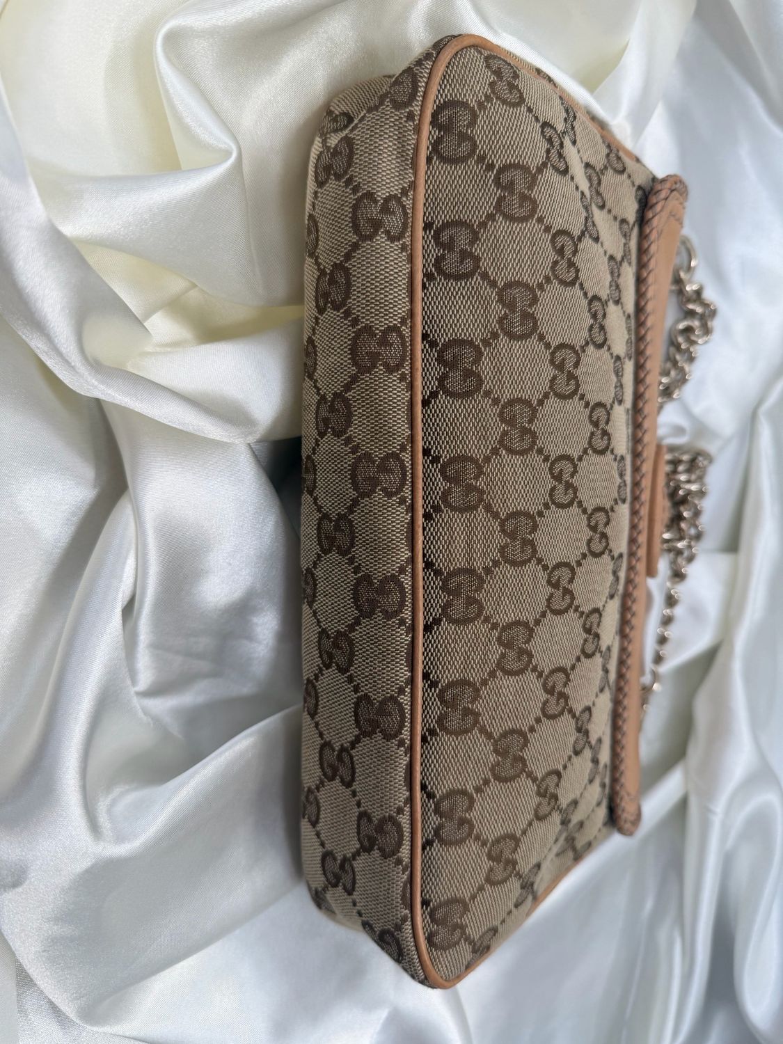 Gucci Marrackech Flap Clutch Hobo Shoulder in Brown