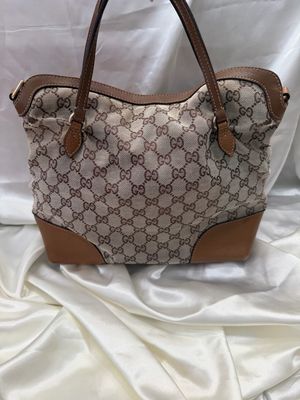 Gucci Monogram Canvas Bree Top Handle Tote