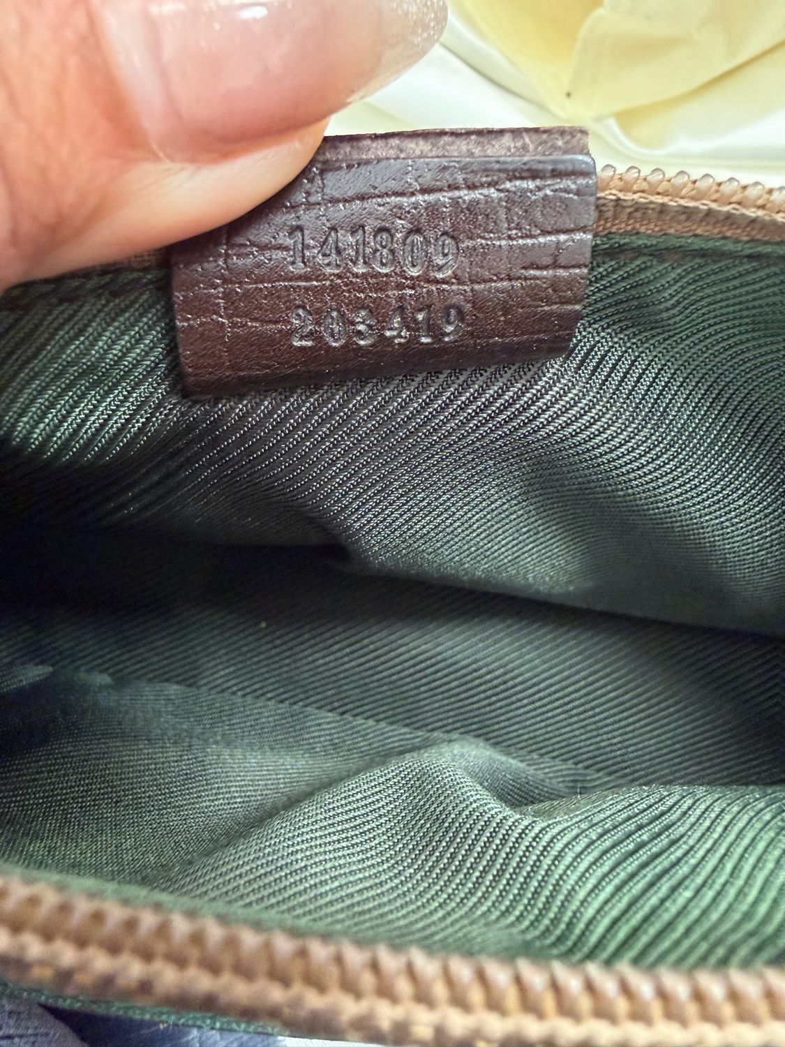 Gucci Monogram Canvas Web Pochette Hobo Shoulder 