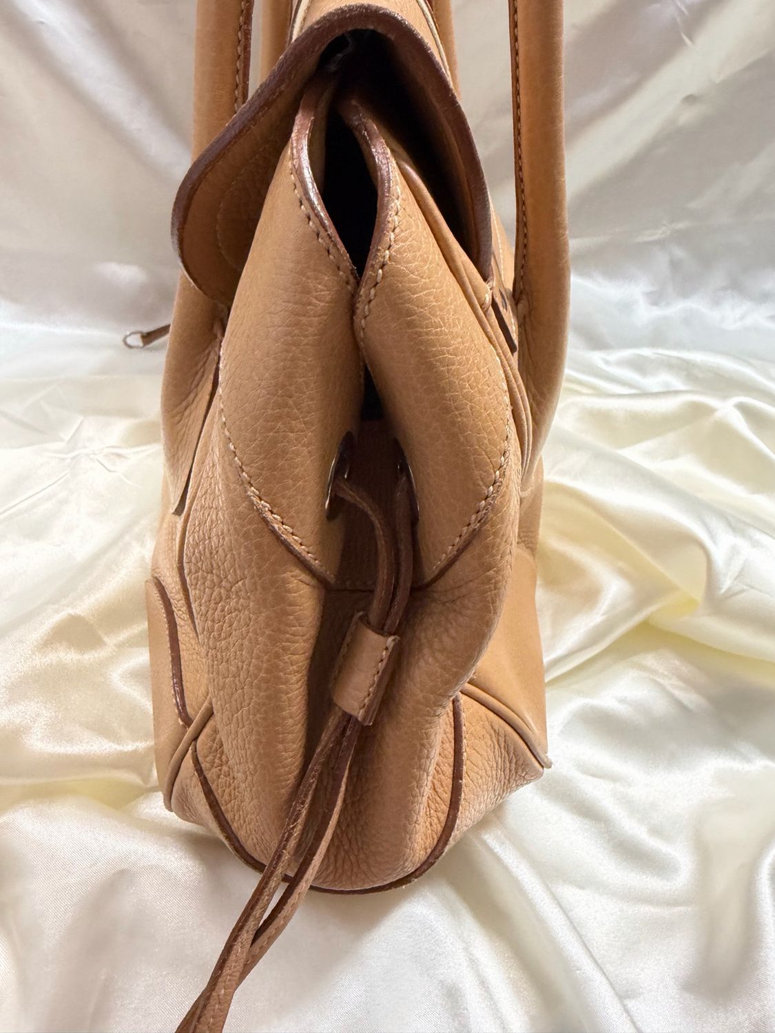 Prada Vitello Daino Lizard Pushlock Tote
