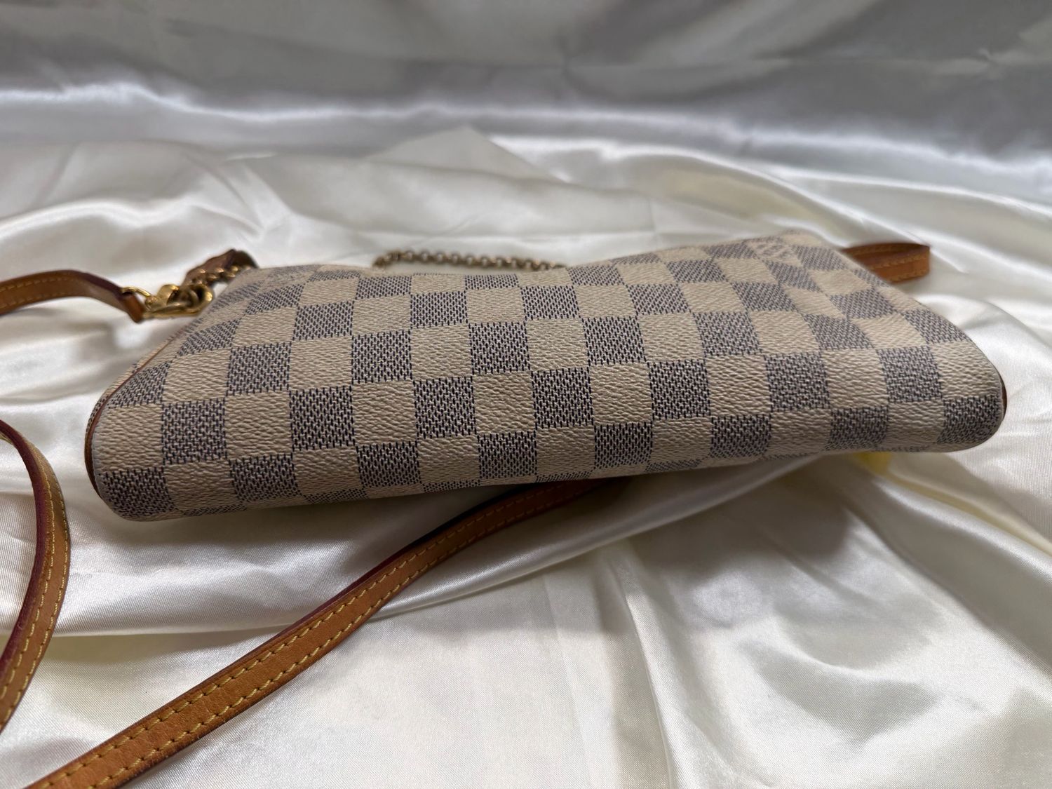 Louis Vuitton Damier Azur Clutch Sling Crossbody