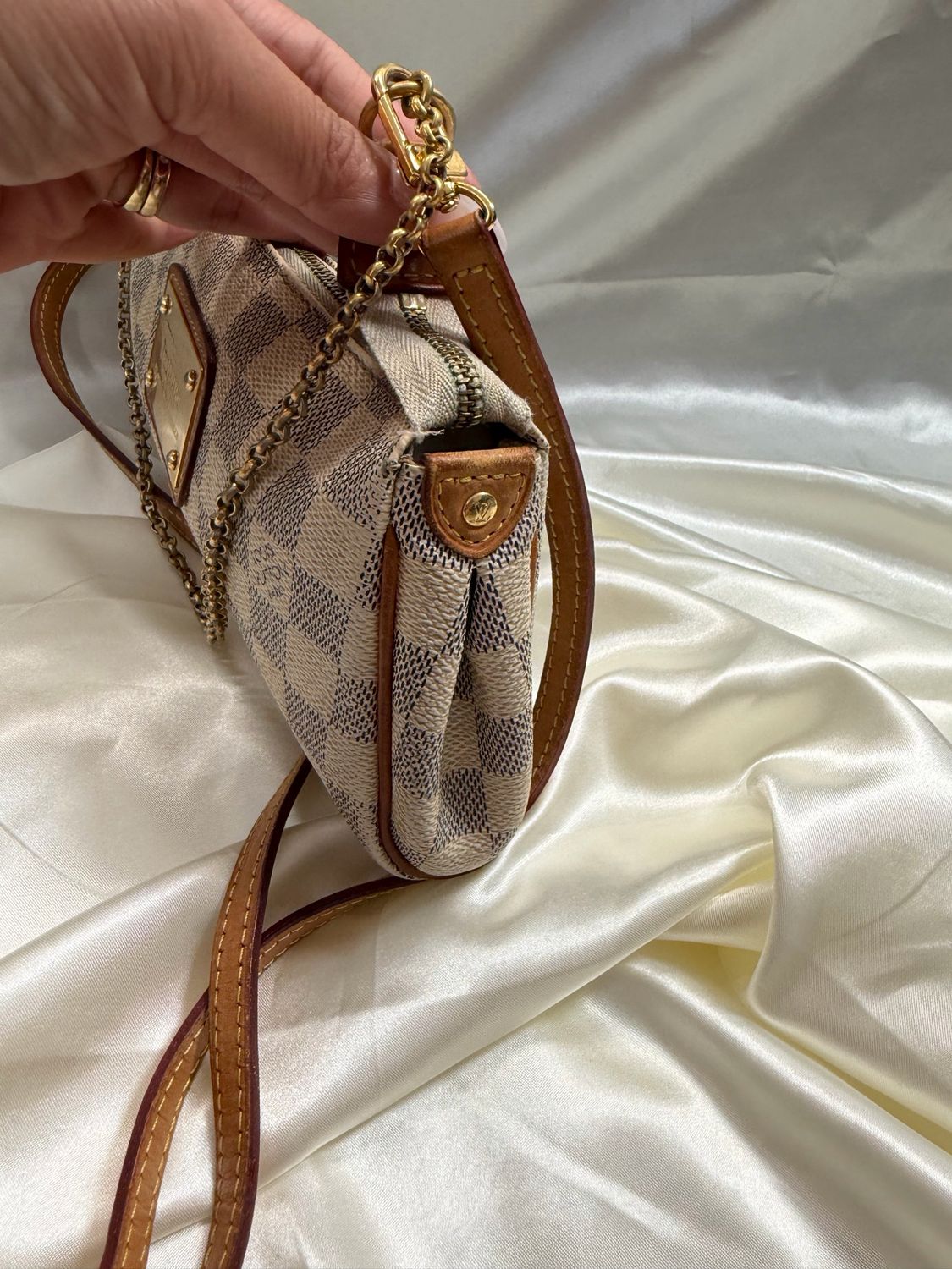 Louis Vuitton Damier Azur Clutch Sling Crossbody