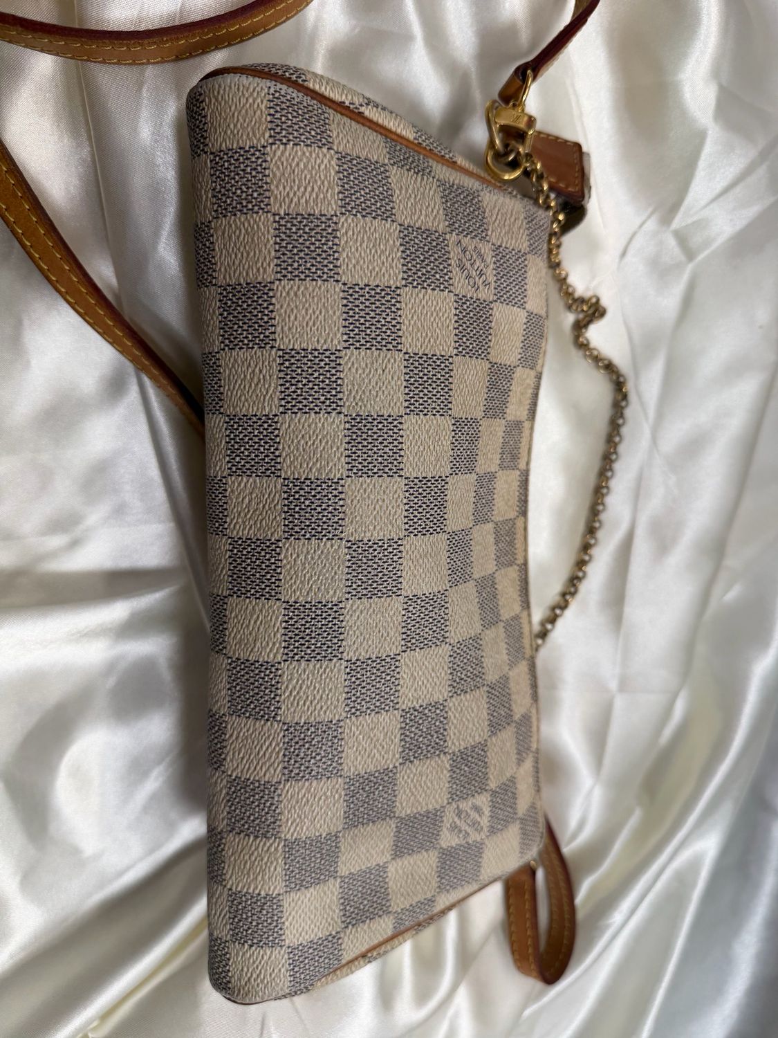 Louis Vuitton Damier Azur Clutch Sling Crossbody