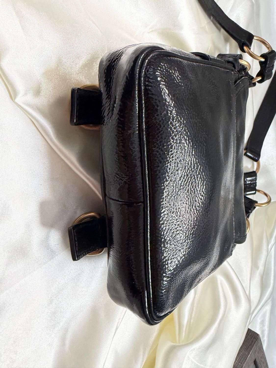 Yves Saint Laurent Flap Patent Crossbody Sling
