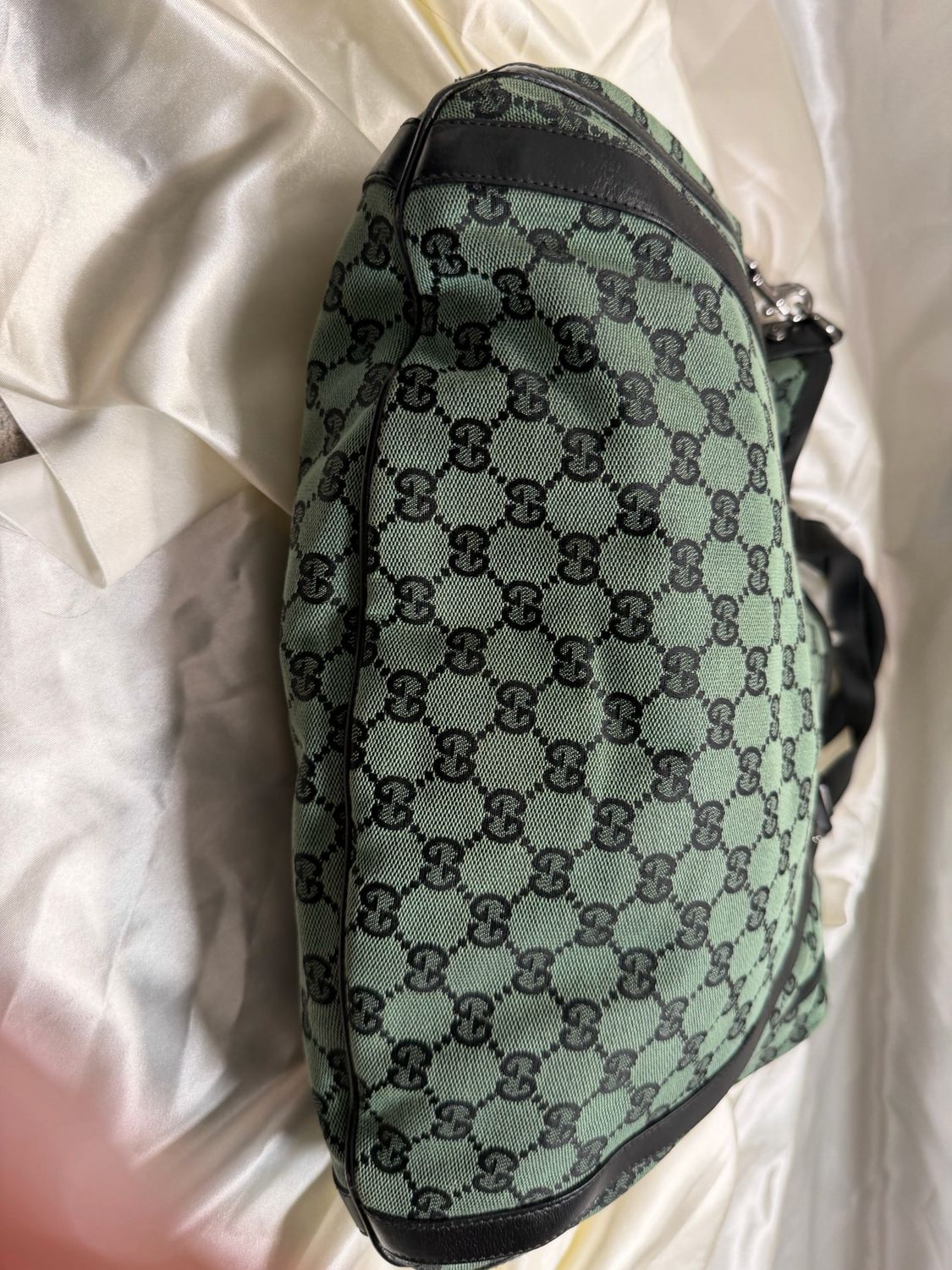 Gucci Monogram Canvas Abbey Hobo Shoulder