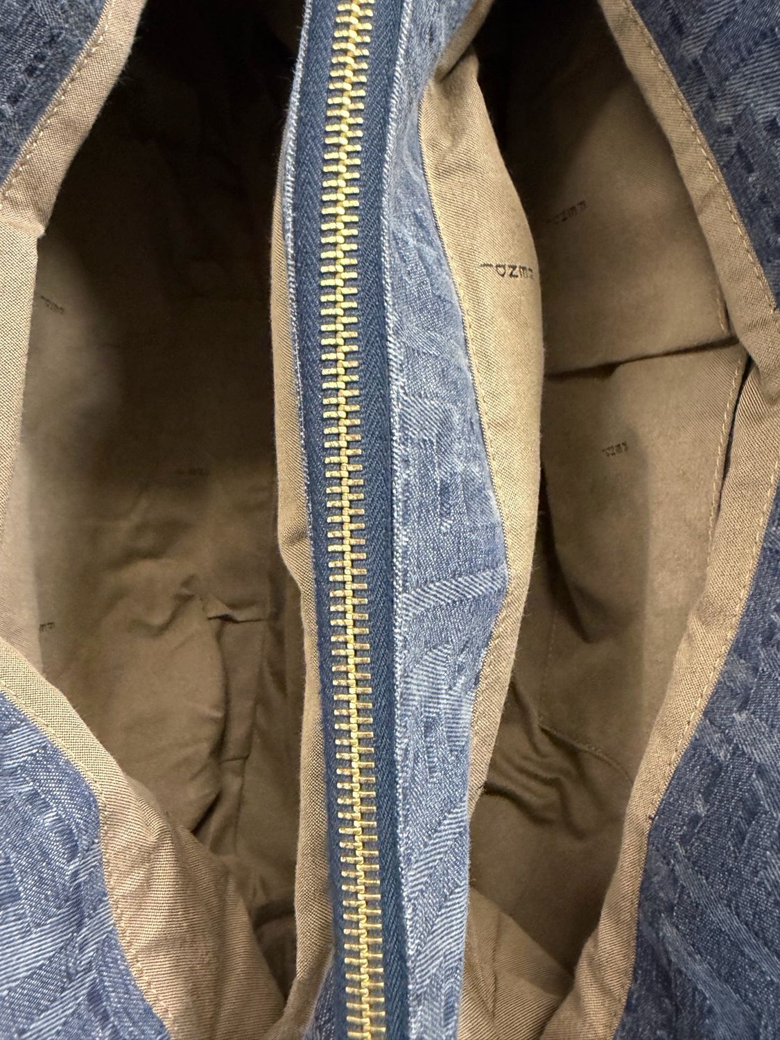 Fendi Zucca Denim Shoulder Chain Strap