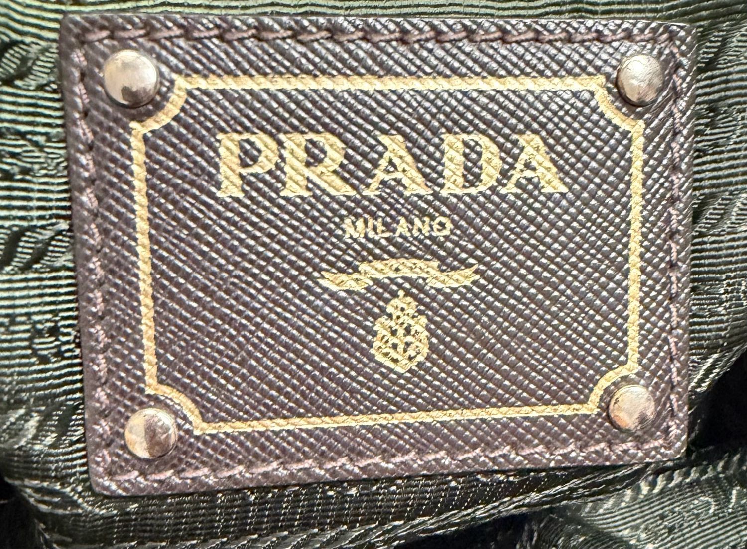 Prada Jacquard Logo Nylon Tessuto Saffiano Convertible Tote Crossbody