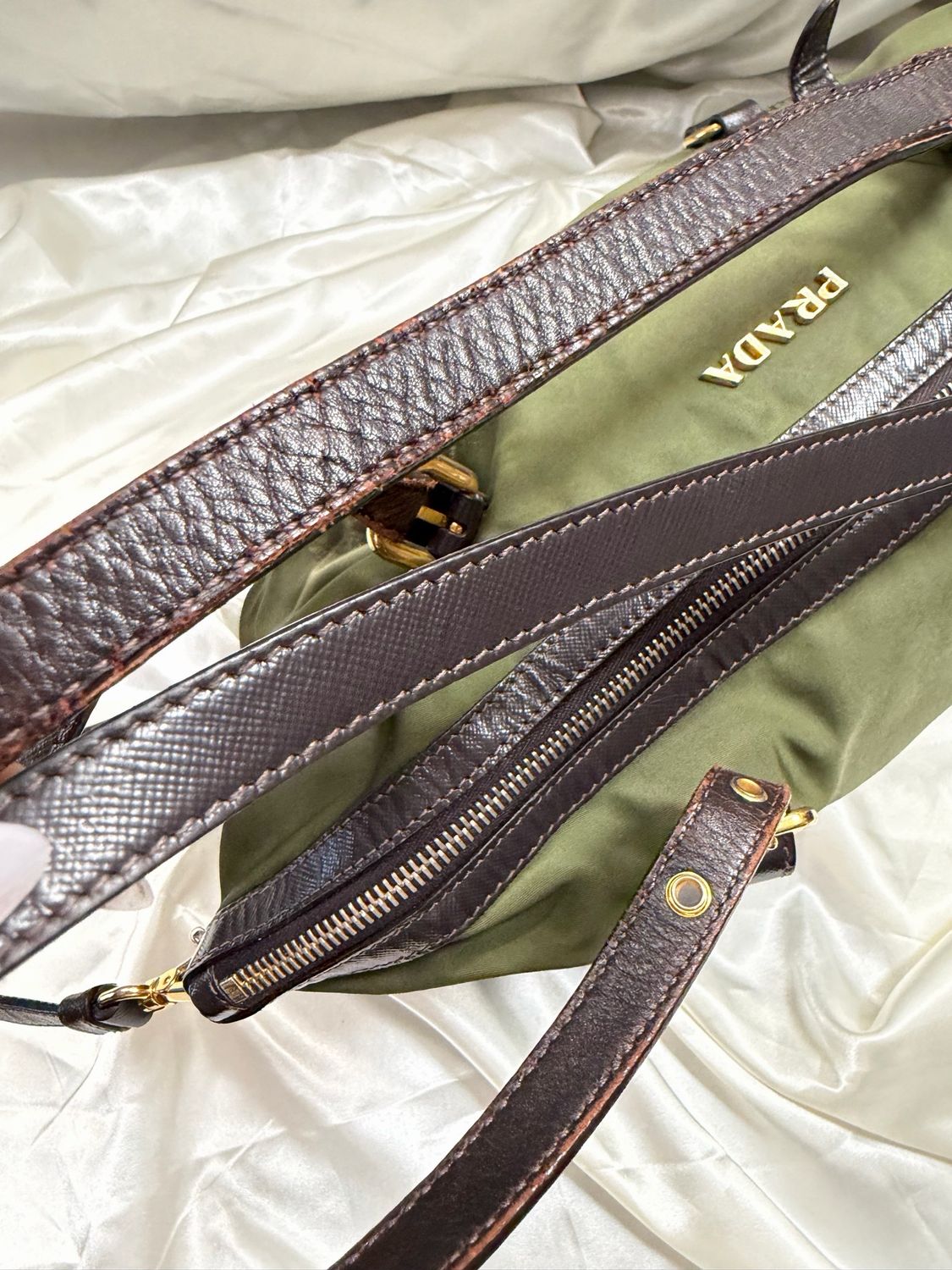 Prada Jacquard Logo Nylon Tessuto Saffiano Convertible Tote Crossbody