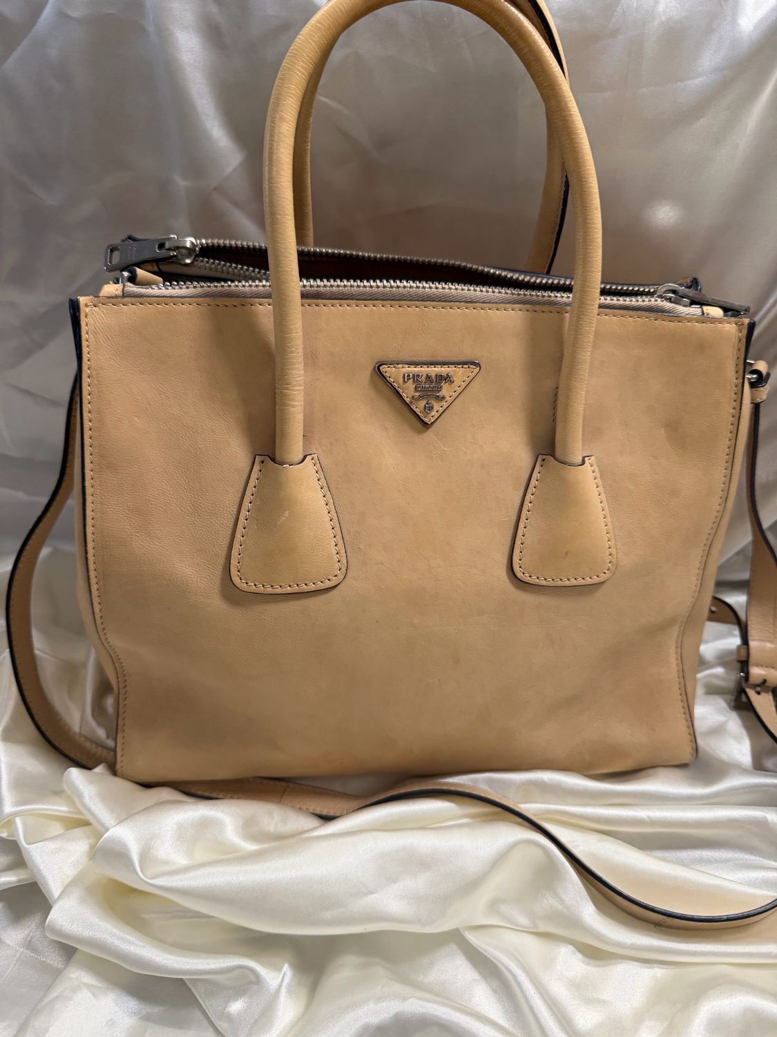 Prada Convertible Twin Pocket Tote Satchel Crossbody