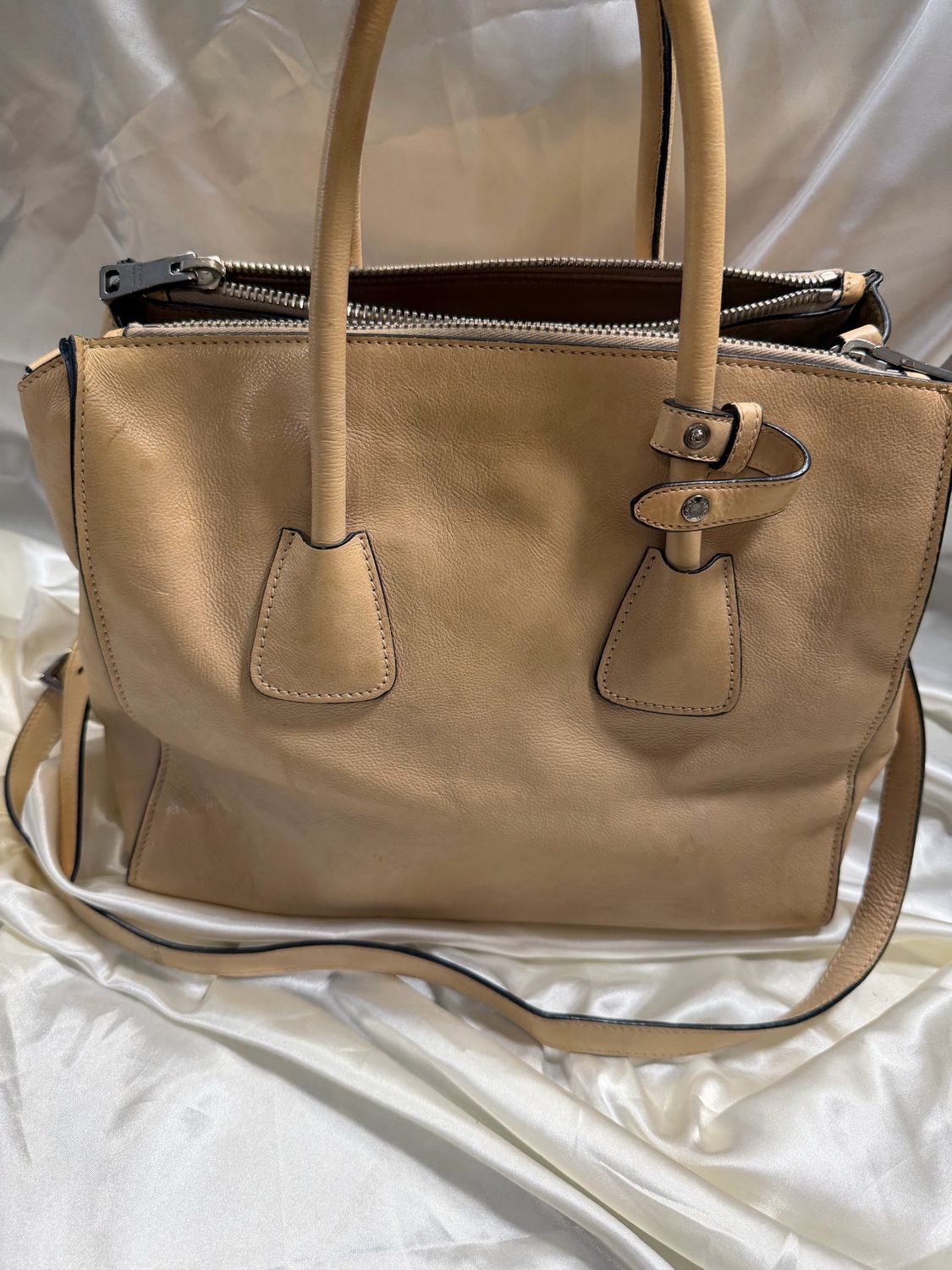 Prada Convertible Twin Pocket Tote Satchel Crossbody