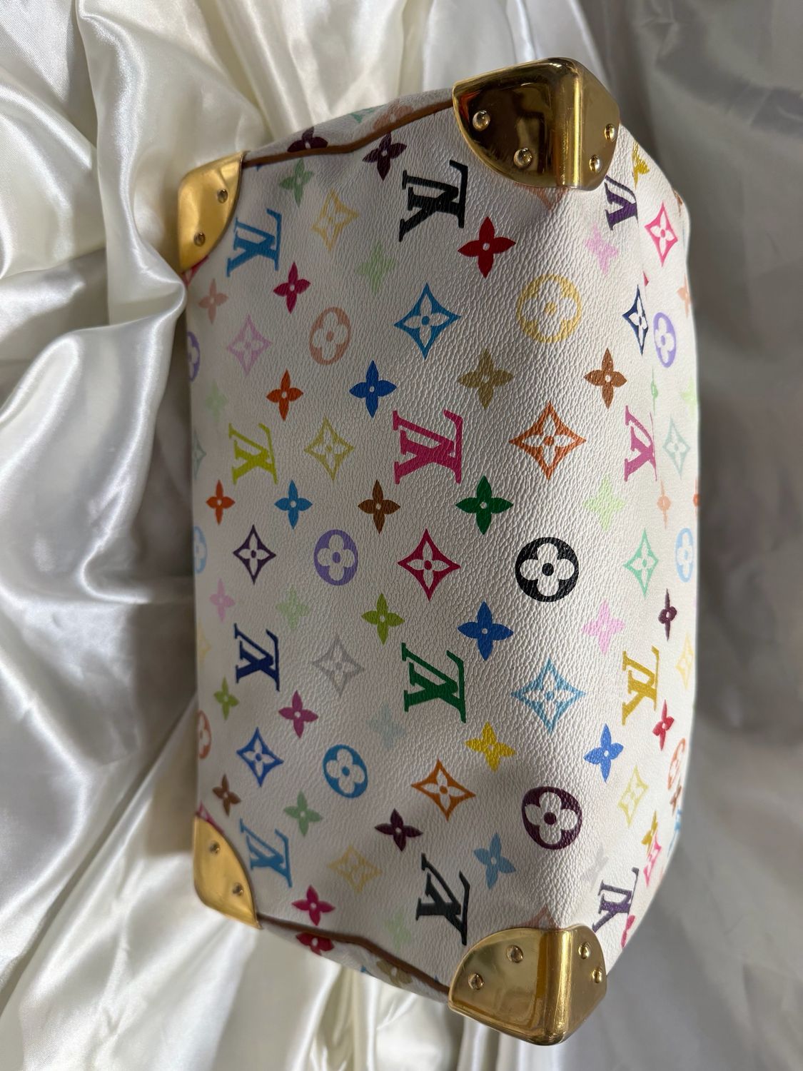 Louis Vuitton Monogram Multicolor Speedy 30 Satchel Blanc