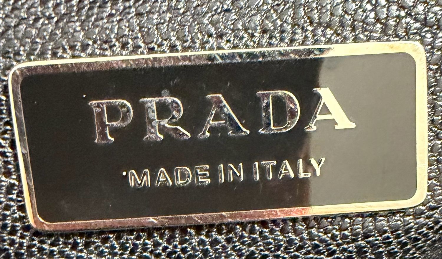 Prada Leather Briefcase Crossbody Sling Zipper in Black