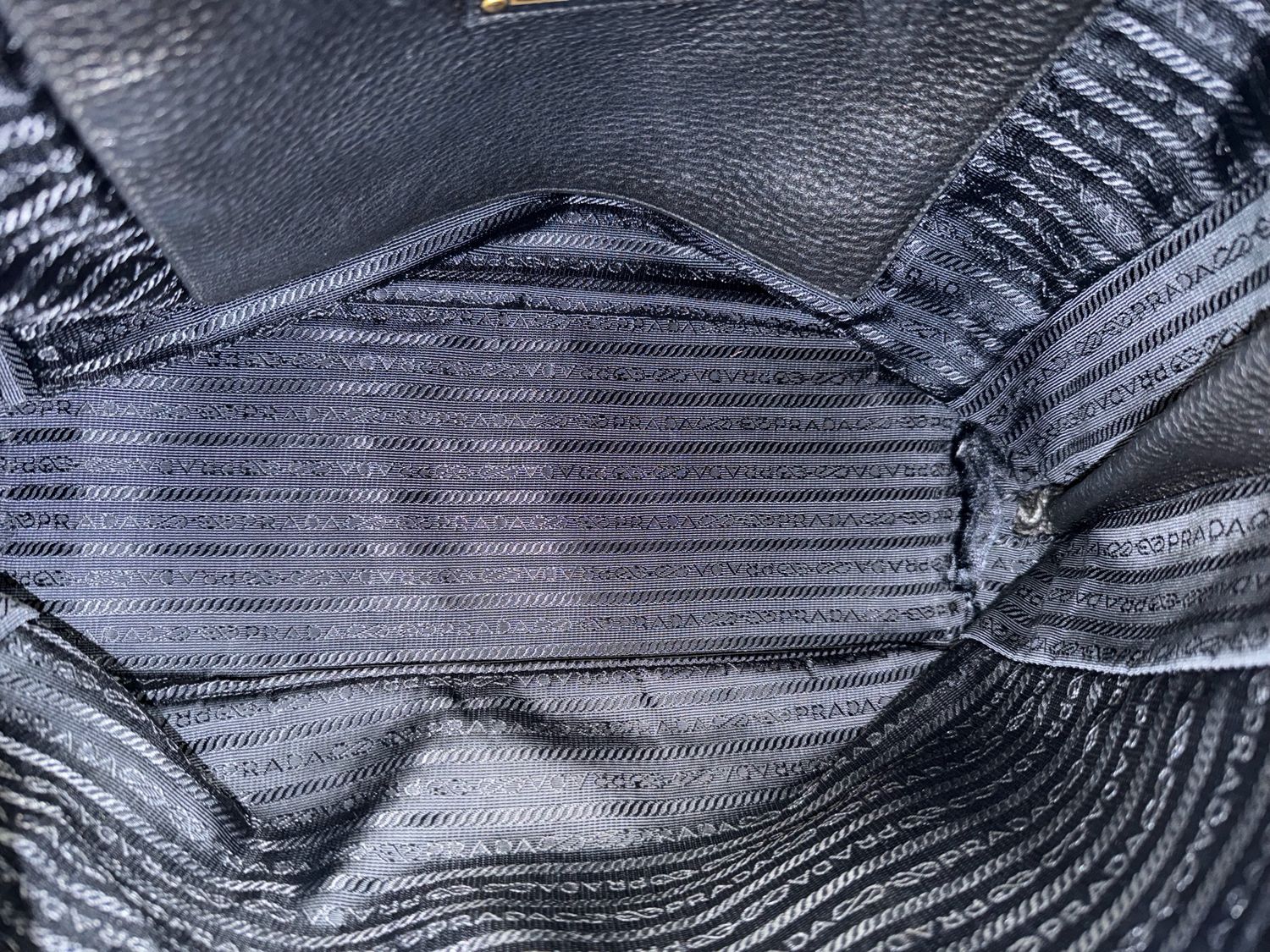 Prada Vitello Daino Zippers Crossbody Sling in Black