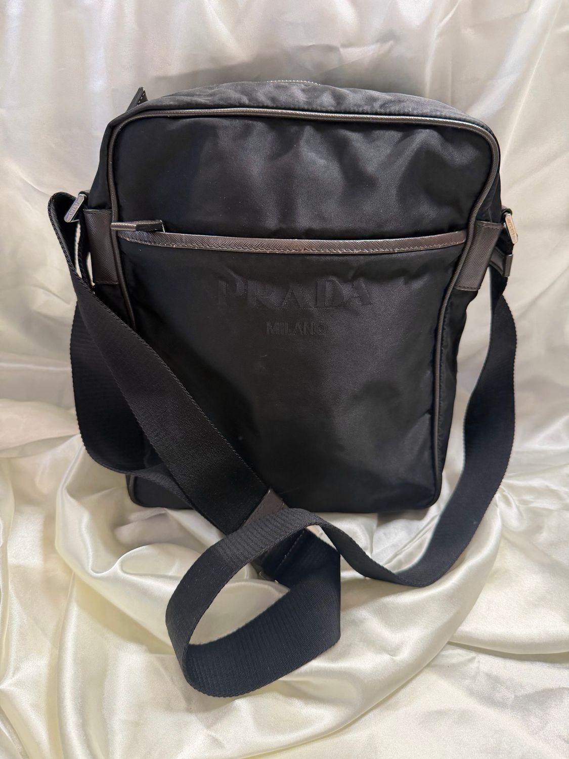 Prada Nylon Tessuto Jacquard Crossbody Sling