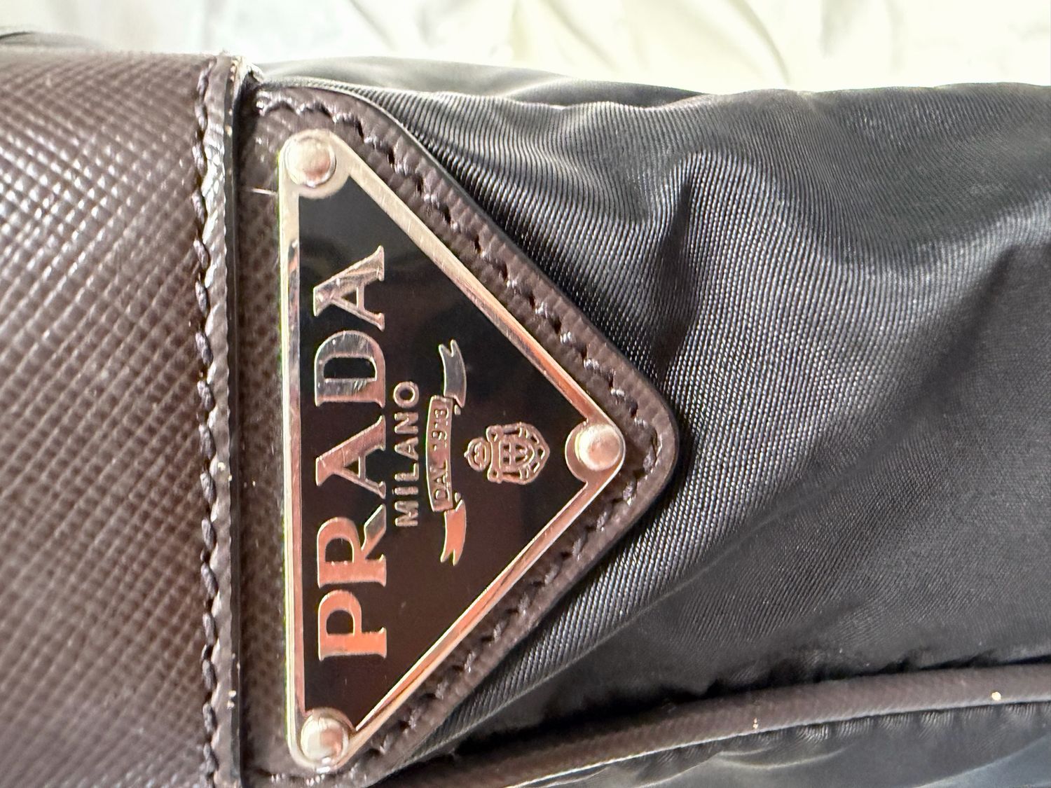 Prada Nylon Tessuto Jacquard Crossbody Sling
