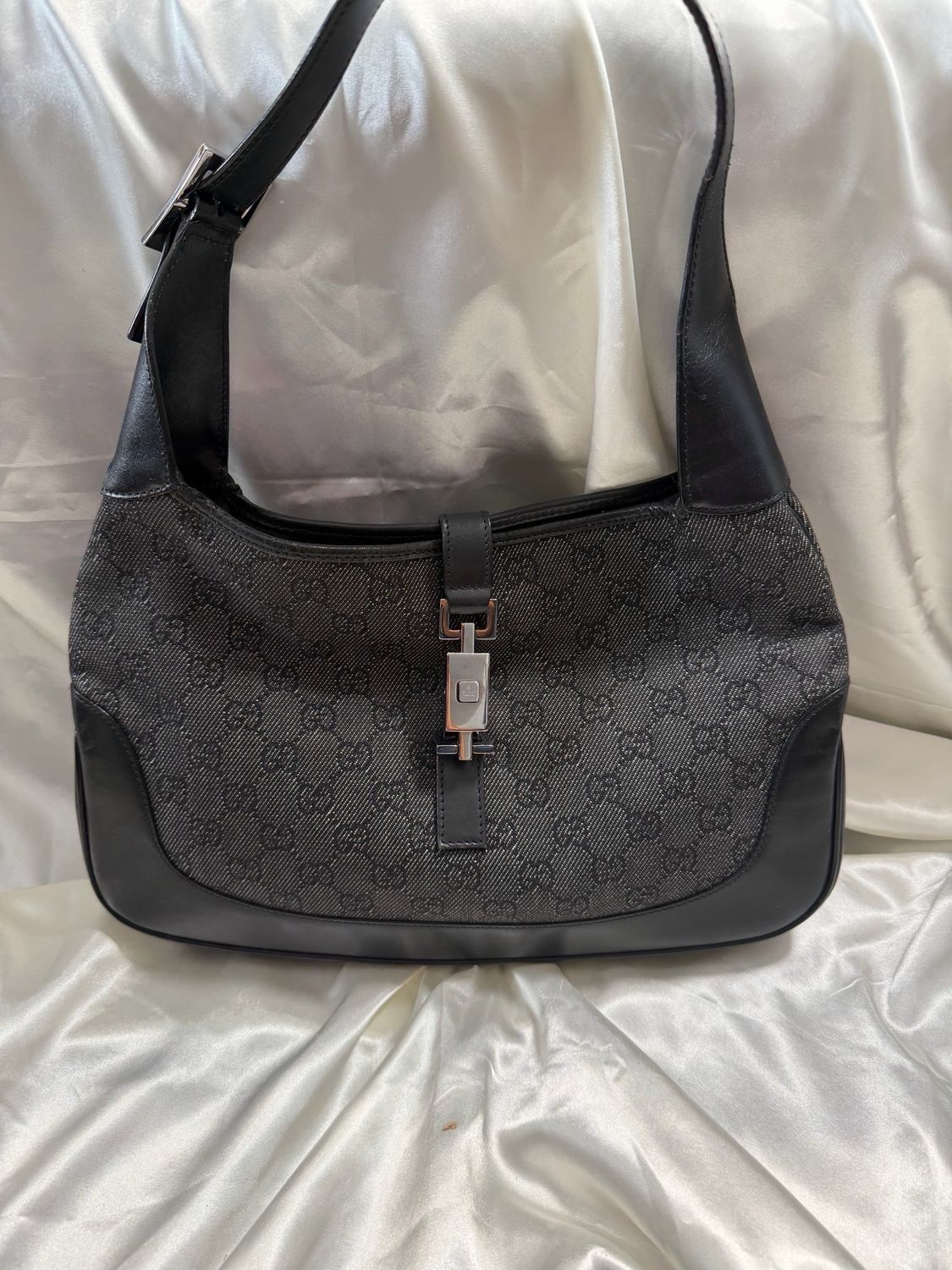 Gucci Monogram Canvas Jackie Hobo Shoulder 