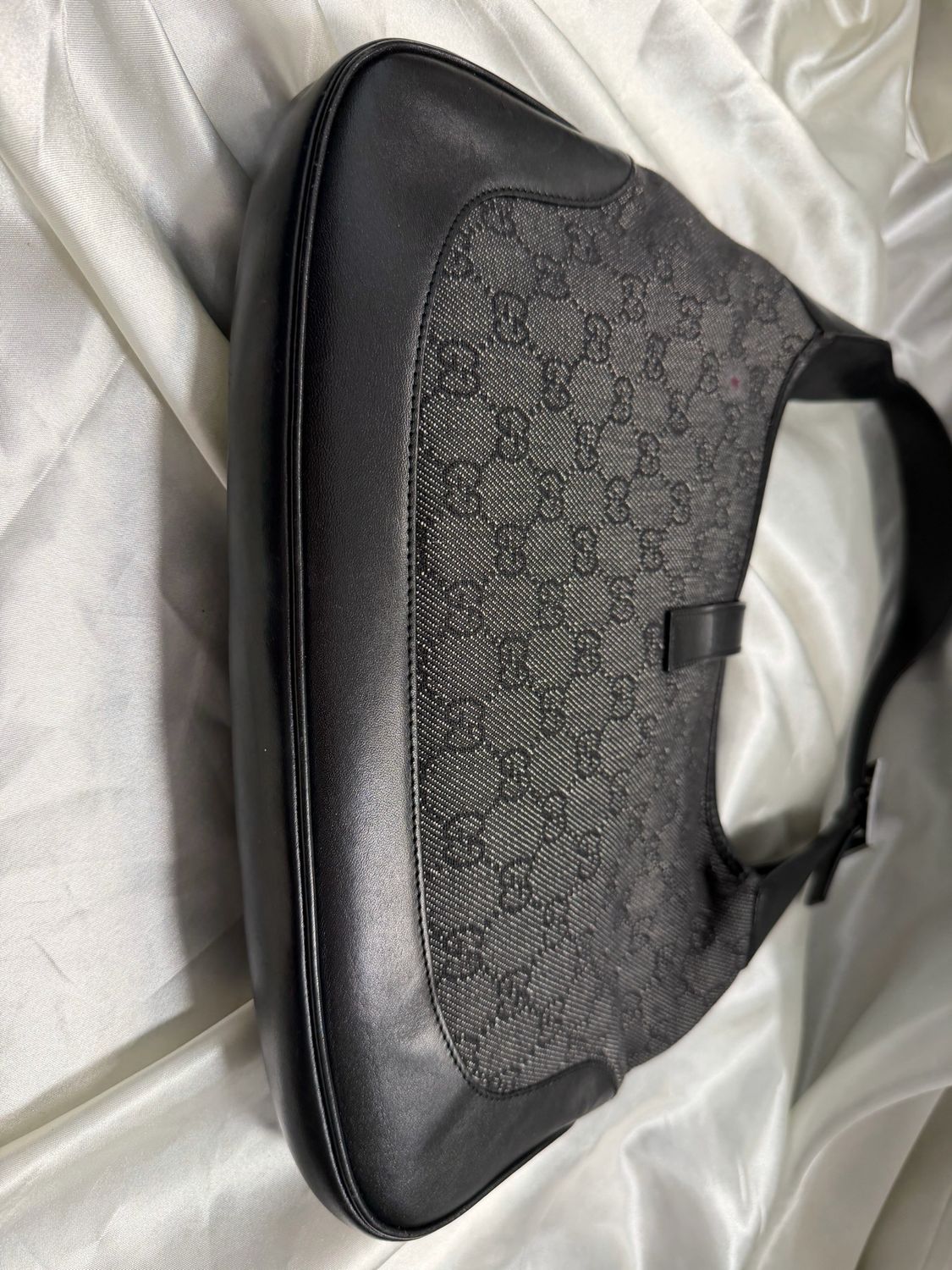 Gucci Monogram Canvas Jackie Hobo Shoulder 