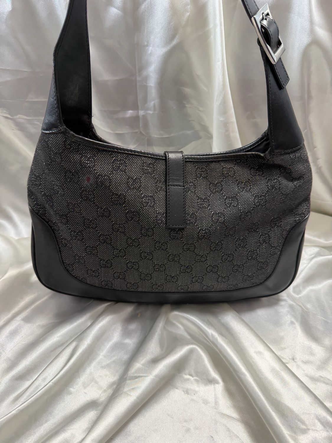 Gucci Monogram Canvas Jackie Hobo Shoulder 