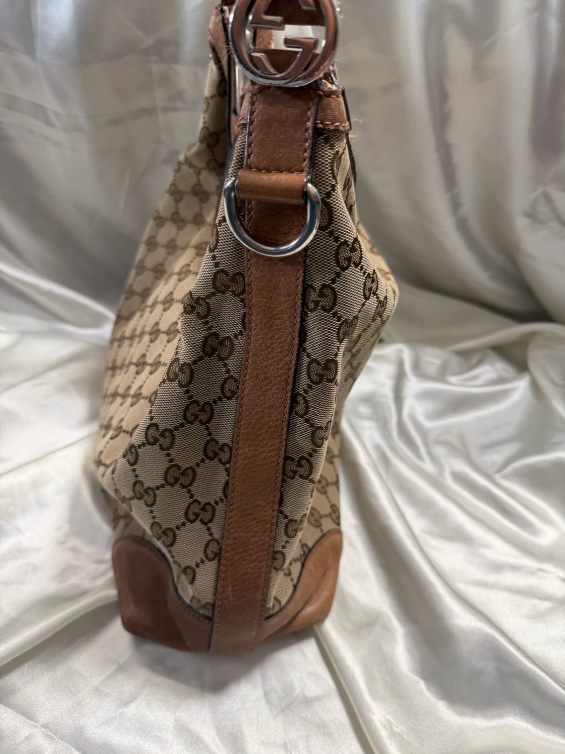 Gucci Monogram Canvas Miss Gg Hobo Shoulder