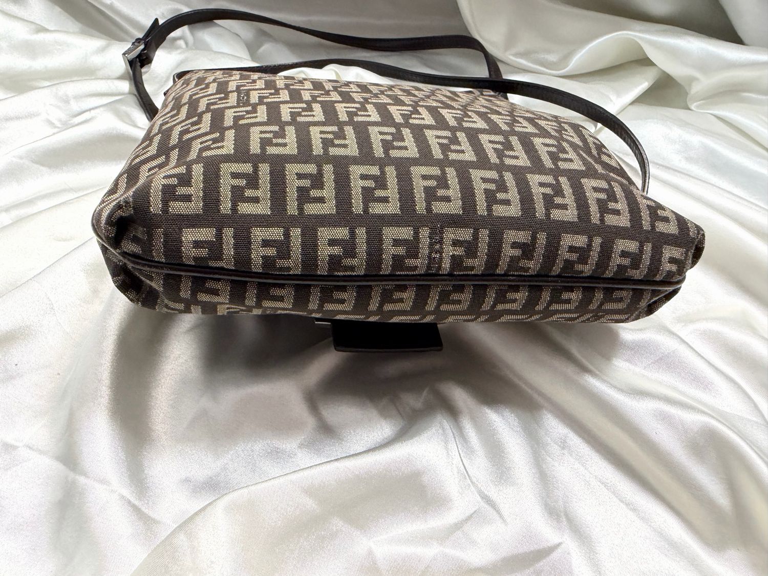 Fendi Zucchino Flap Messenger Sling Crossbody