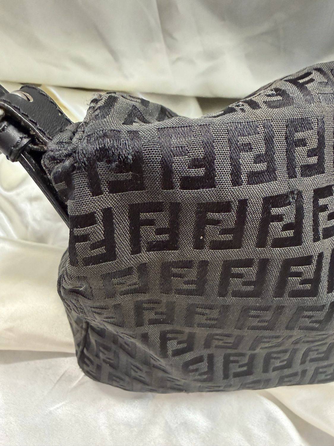 Fendi Zucca Mama Baguette Hobo Shoulder Bag