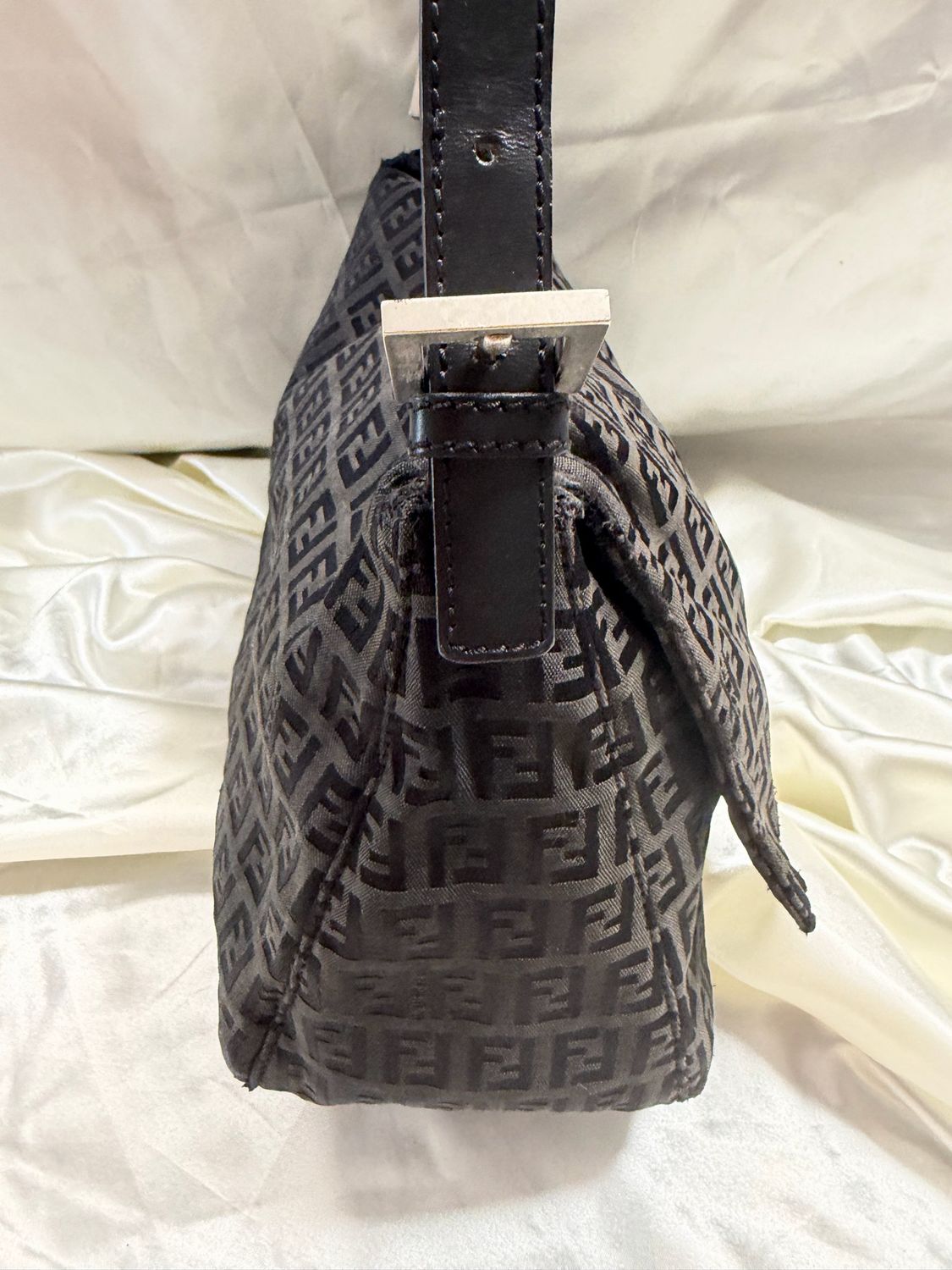 Fendi Zucca Mama Baguette Hobo Shoulder Bag