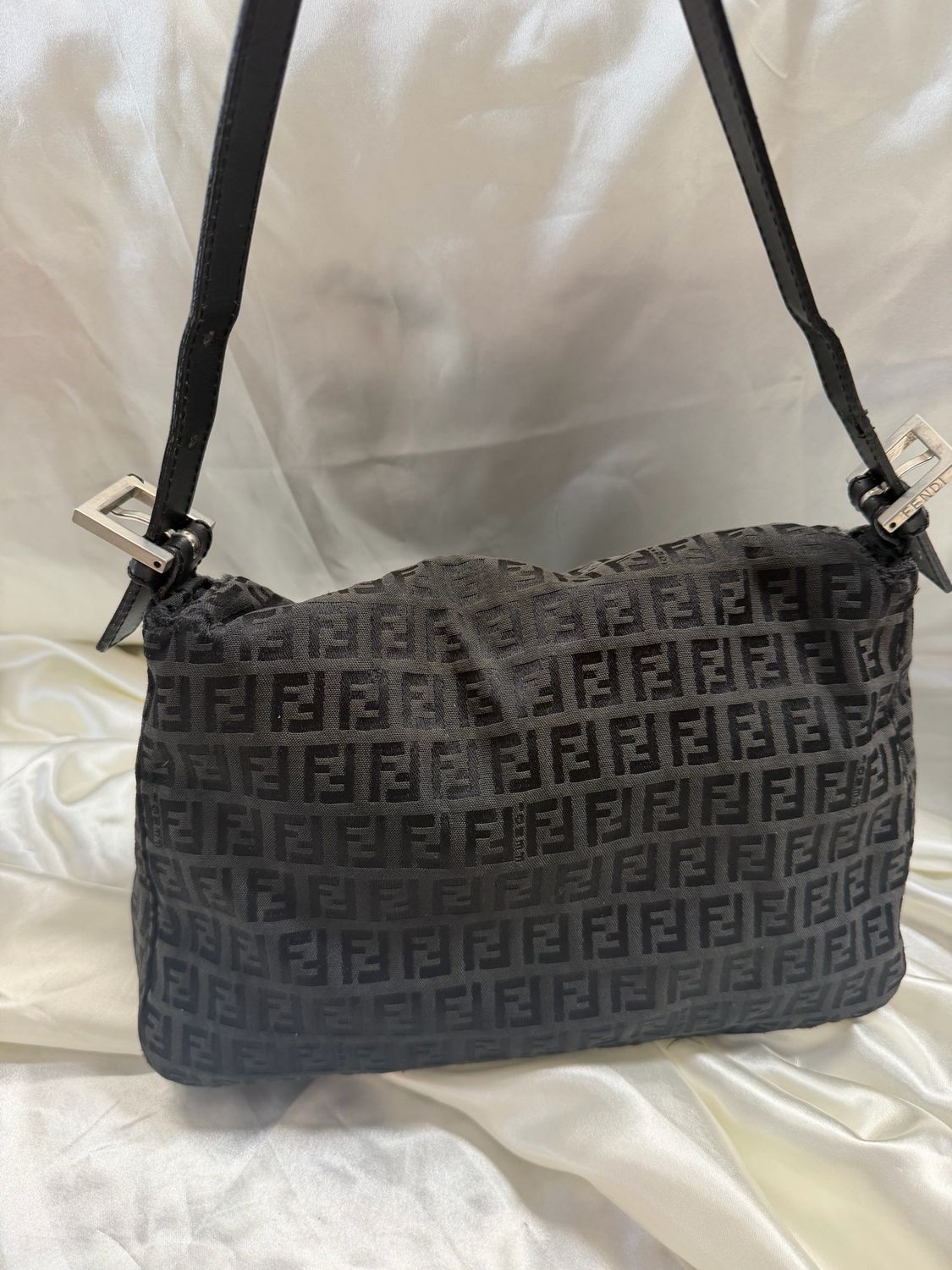 Fendi Zucca Mama Baguette Hobo Shoulder Bag