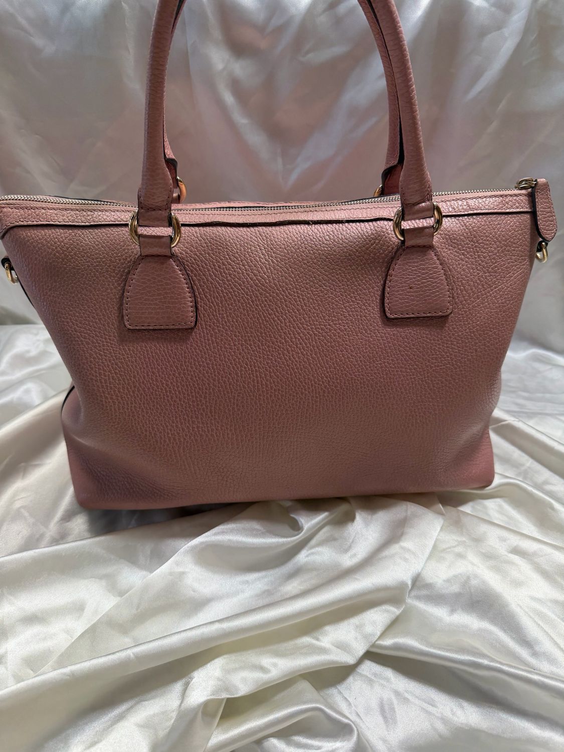 Gucci Pebbled Leather Convertible Dollar Interlocking Sling Crossbody