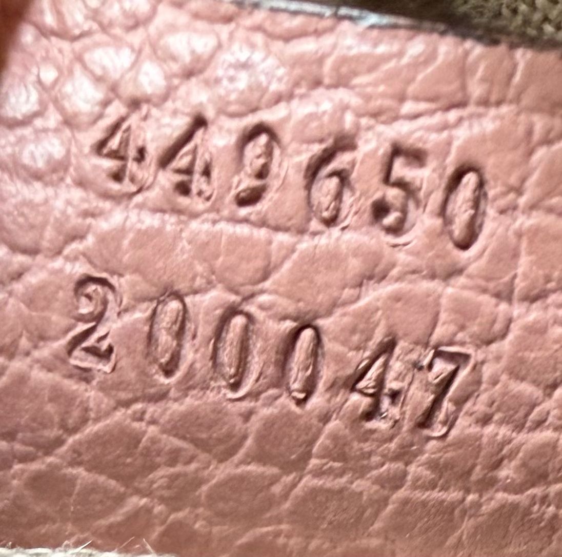 Gucci Pebbled Leather Convertible Dollar Interlocking Sling Crossbody