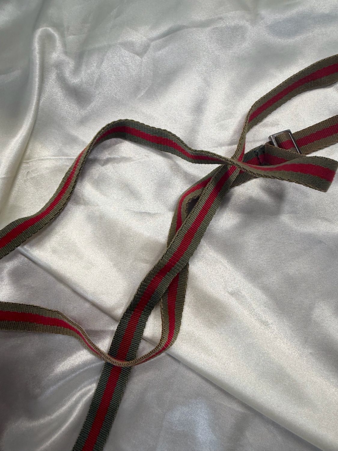 Gucci Monogram Canvas Web Strap Travel Mini Sling Crossbody