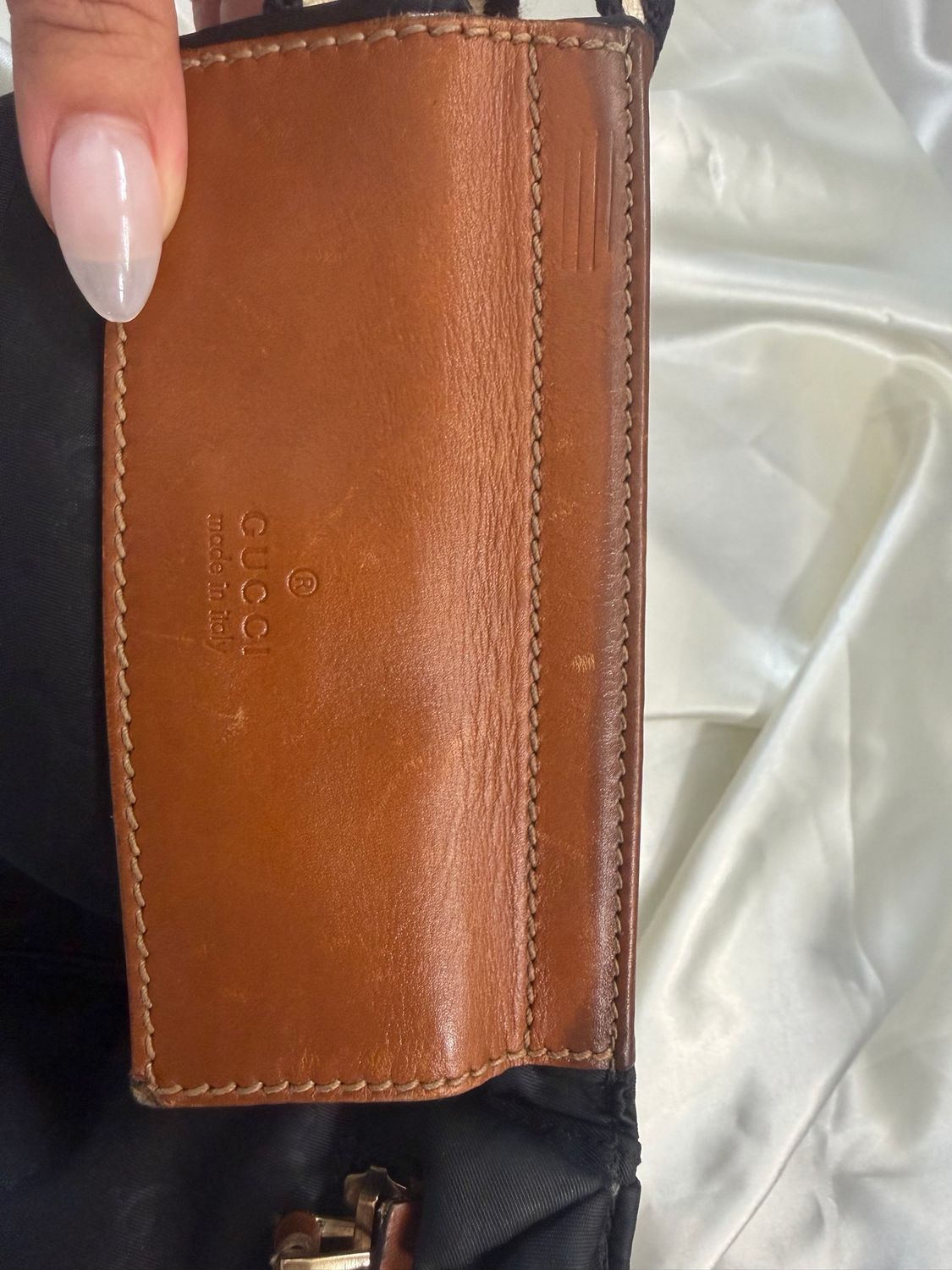 Gucci Monogram Canvas Belt Bag Bum Bag Web Strap In Navy Blue