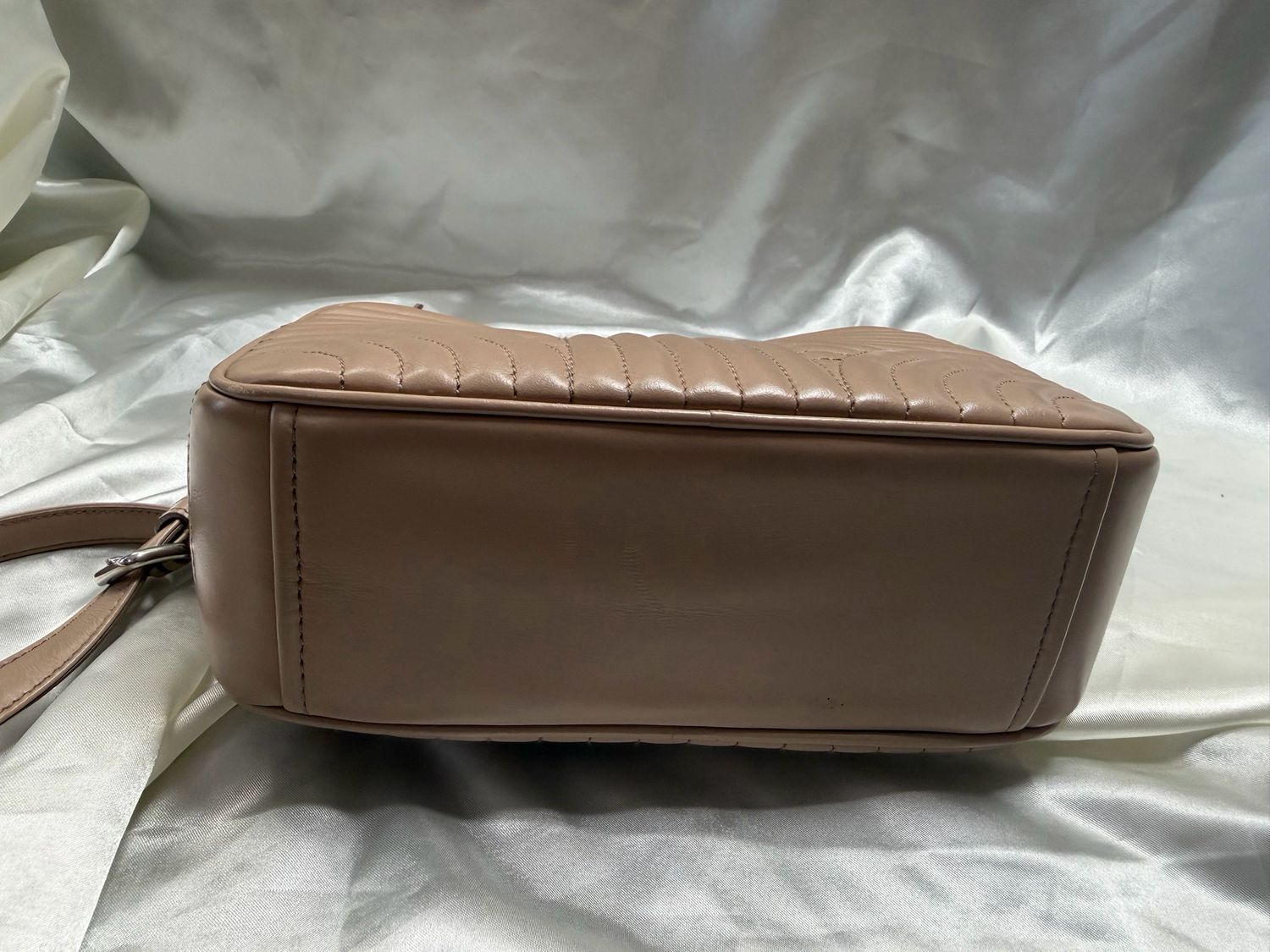 Prada Diagramme Camera Bag Crossbody in Nude