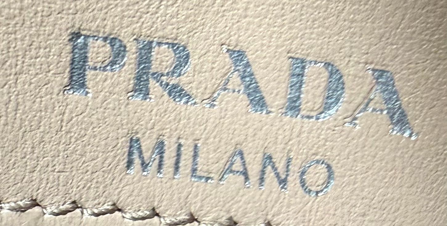 Prada Diagramme Camera Bag Crossbody in Nude
