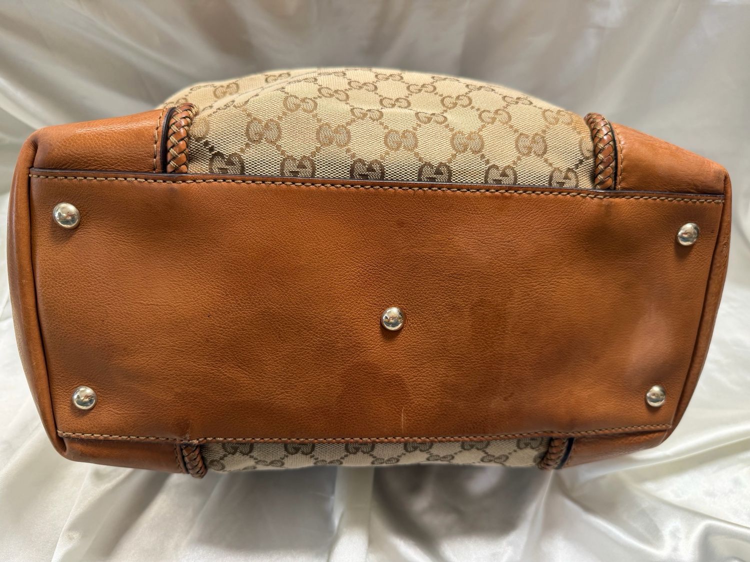 Gucci Monogram Canvas Marrakech Tote in Brown
