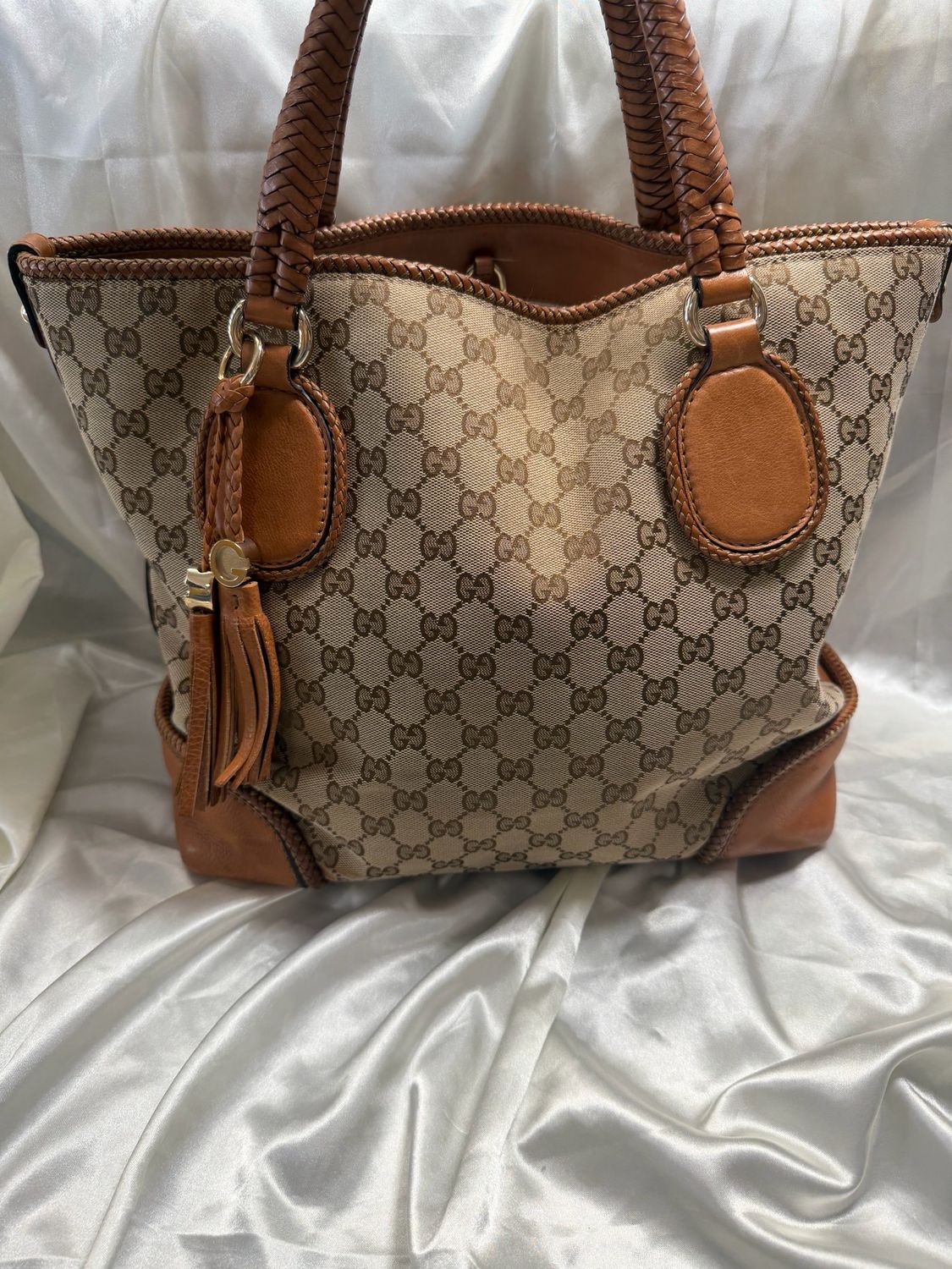Gucci Monogram Canvas Marrakech Tote in Brown