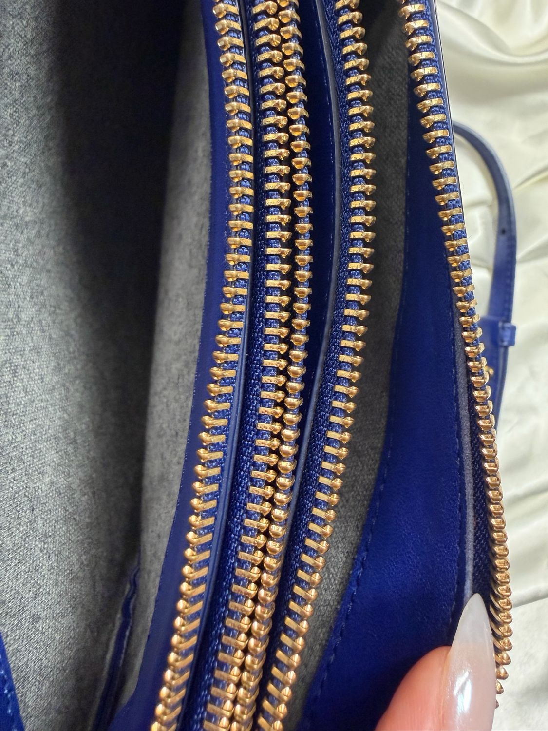 Celine Trio Crossbody Messenger Sling in Blue