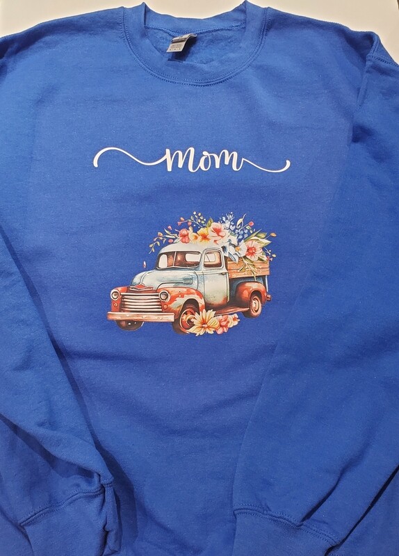 Sweetshirt Mom Flowers truck
