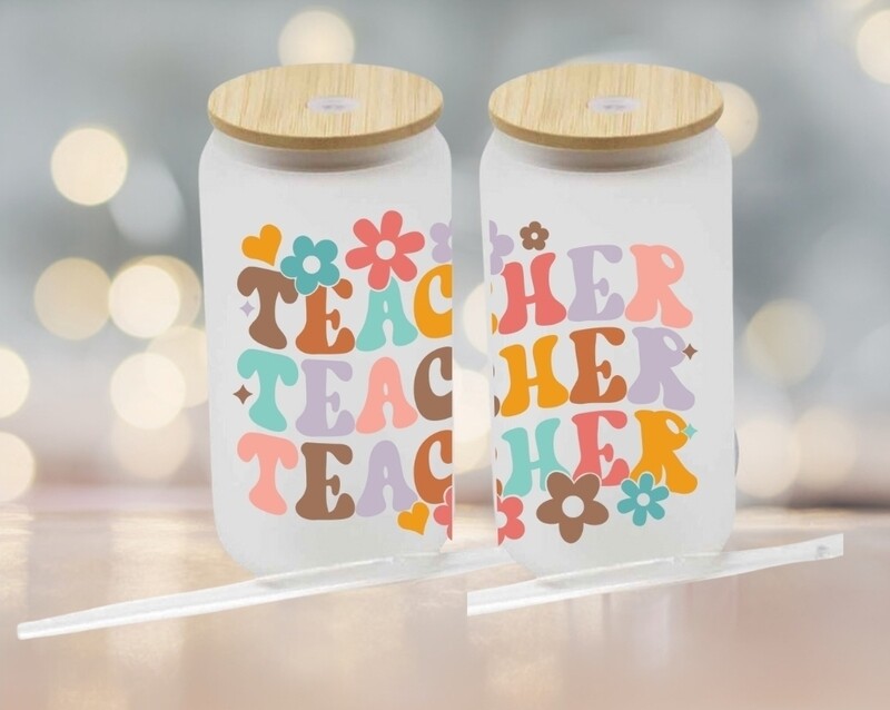 Frosted tumbler teacher design