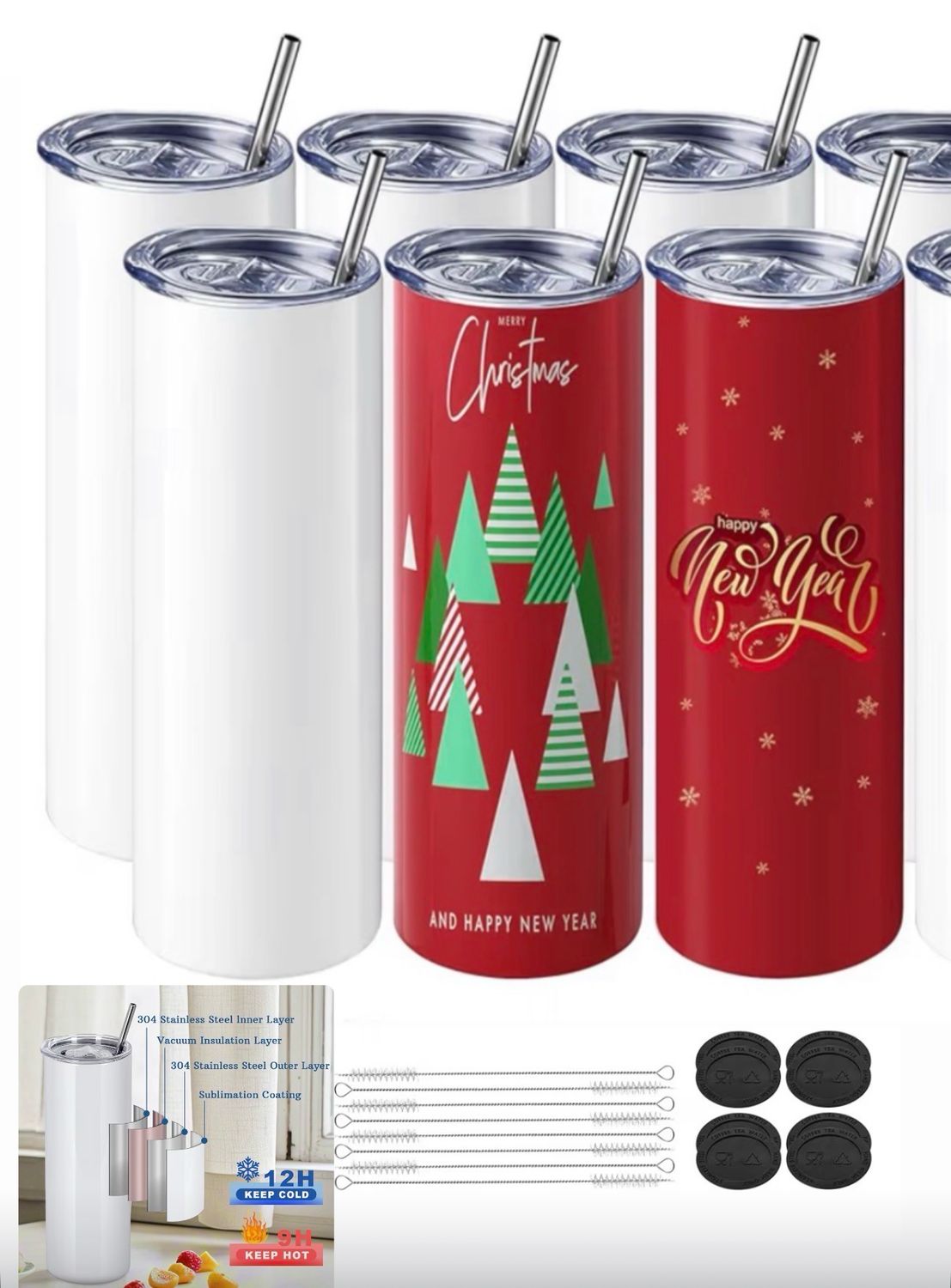 Blank tumbler Set of 8