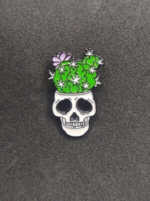 Cactus Skull Pin