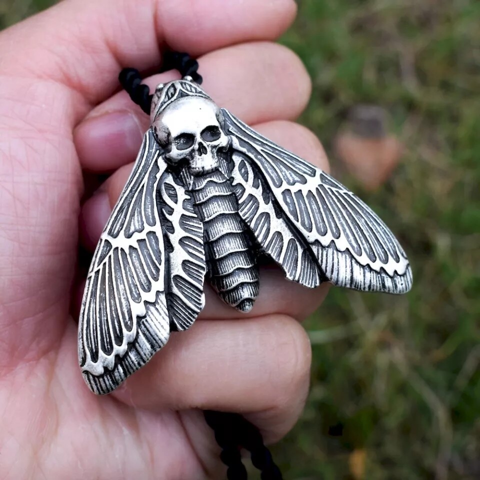 Death Moth Stainless Necklace