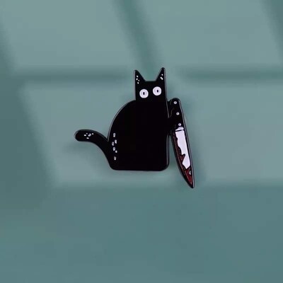 Murder Kitty Enamel Pin
