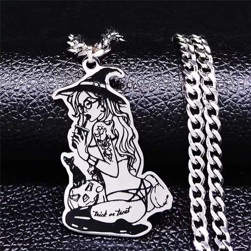 Badass Witch Stainless Necklace