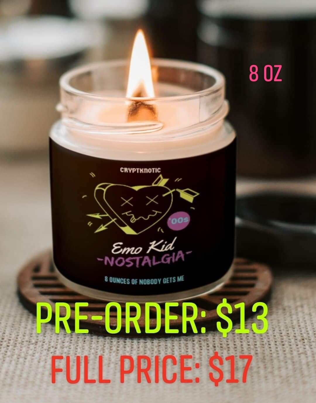 Emo Kid Nostalgia Jar Candle (8 oz)